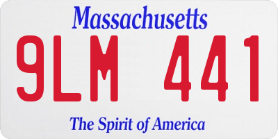 MA license plate 9LM441