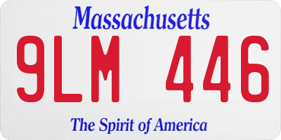 MA license plate 9LM446
