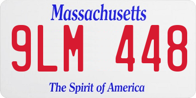 MA license plate 9LM448