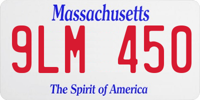 MA license plate 9LM450
