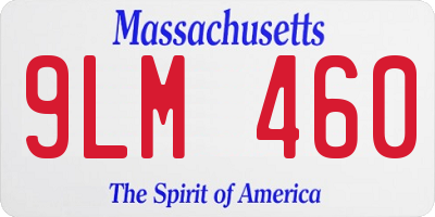 MA license plate 9LM460