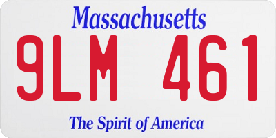 MA license plate 9LM461