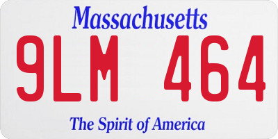 MA license plate 9LM464