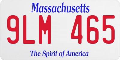 MA license plate 9LM465