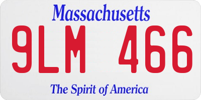 MA license plate 9LM466