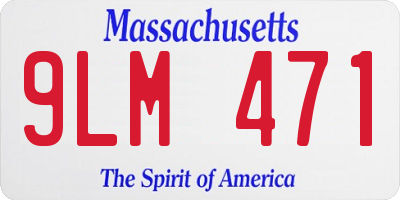 MA license plate 9LM471