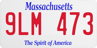 MA license plate 9LM473