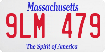 MA license plate 9LM479