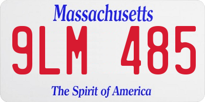 MA license plate 9LM485