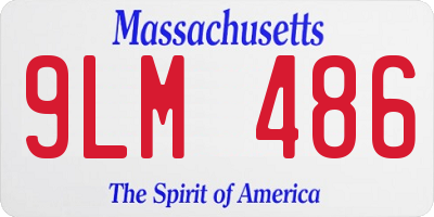 MA license plate 9LM486