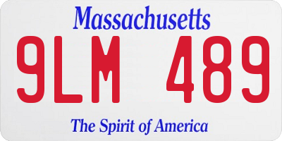 MA license plate 9LM489