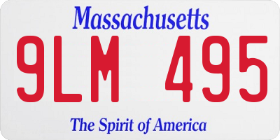 MA license plate 9LM495