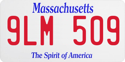 MA license plate 9LM509