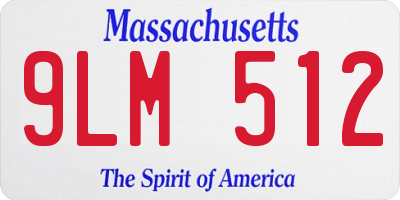 MA license plate 9LM512