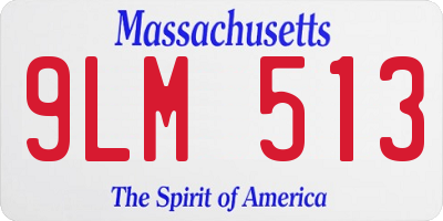 MA license plate 9LM513