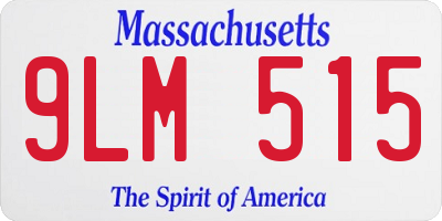 MA license plate 9LM515
