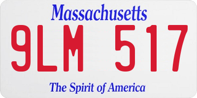 MA license plate 9LM517