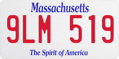 MA license plate 9LM519