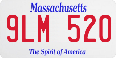 MA license plate 9LM520