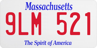 MA license plate 9LM521