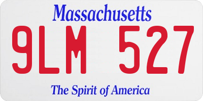 MA license plate 9LM527
