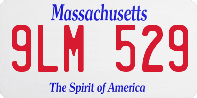 MA license plate 9LM529