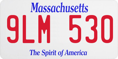 MA license plate 9LM530