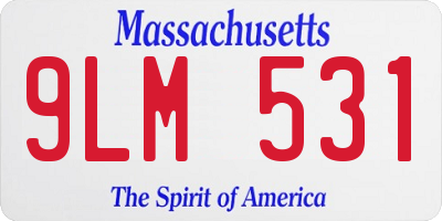 MA license plate 9LM531