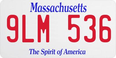 MA license plate 9LM536