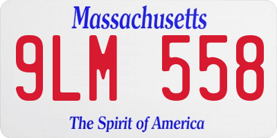 MA license plate 9LM558
