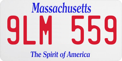 MA license plate 9LM559