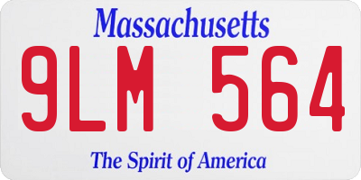 MA license plate 9LM564