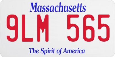 MA license plate 9LM565