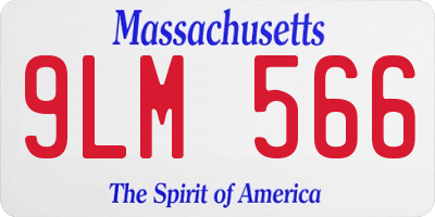 MA license plate 9LM566