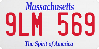 MA license plate 9LM569