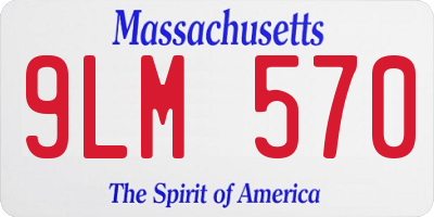 MA license plate 9LM570