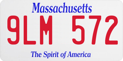 MA license plate 9LM572