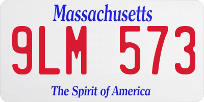 MA license plate 9LM573