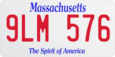 MA license plate 9LM576