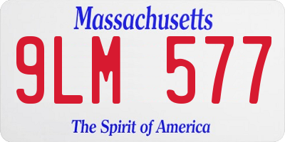 MA license plate 9LM577