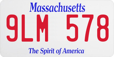 MA license plate 9LM578