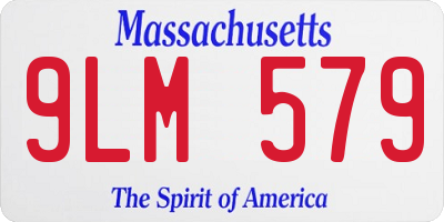 MA license plate 9LM579