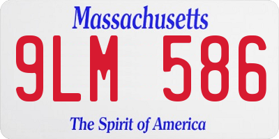 MA license plate 9LM586