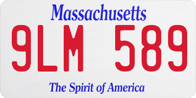 MA license plate 9LM589
