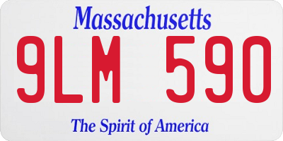 MA license plate 9LM590