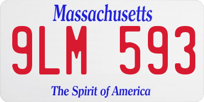 MA license plate 9LM593