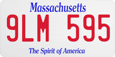 MA license plate 9LM595