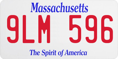 MA license plate 9LM596