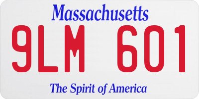 MA license plate 9LM601