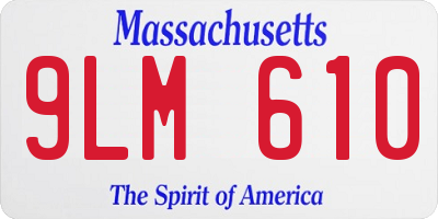 MA license plate 9LM610